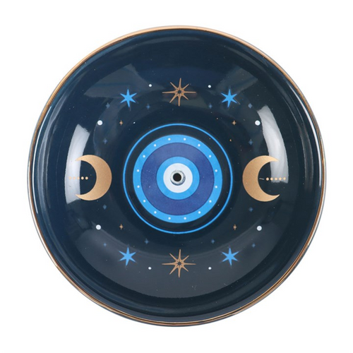 Blue All Seeing Eye Print Incense Holder