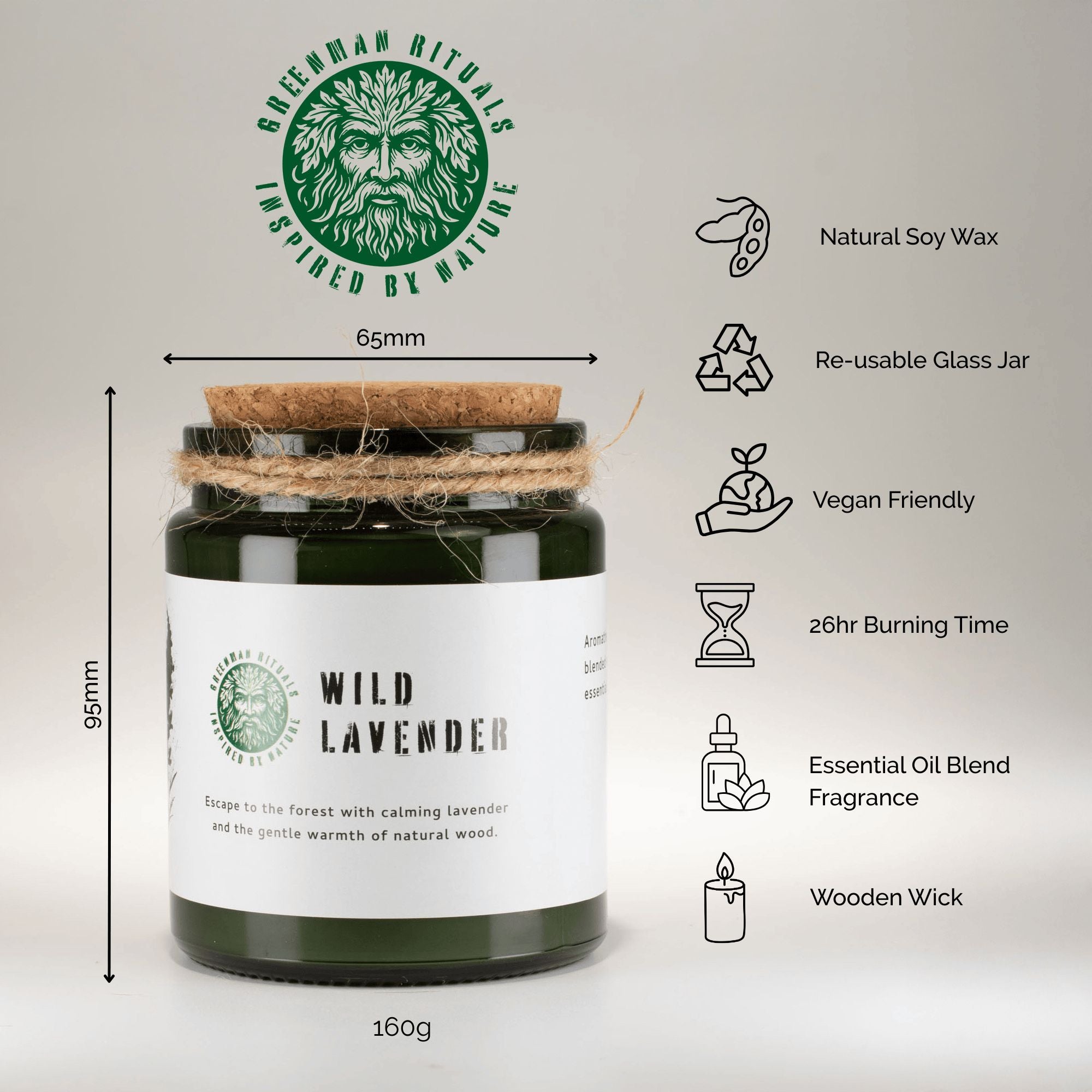 Greenman Woodwick Soy Candle - Forest Resin