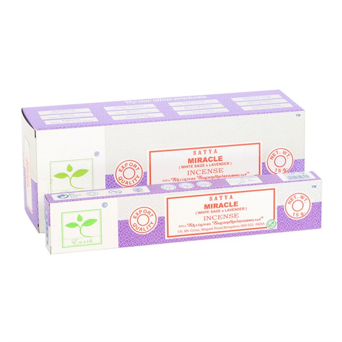 Set of 6 Earth Satya Miracle Incense