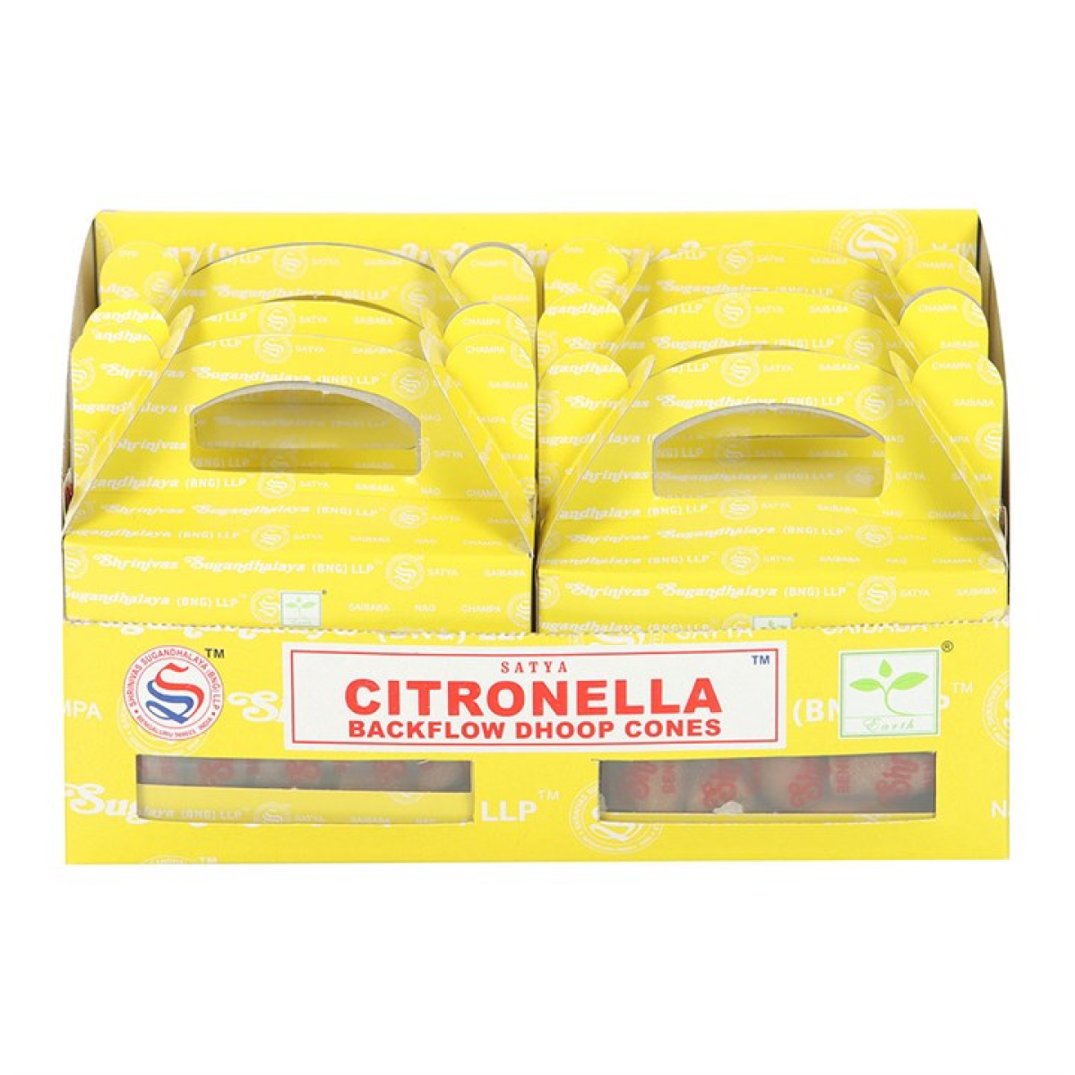 Set of 6 Citronella Backflow Dhoop Incense Cones by Satya
