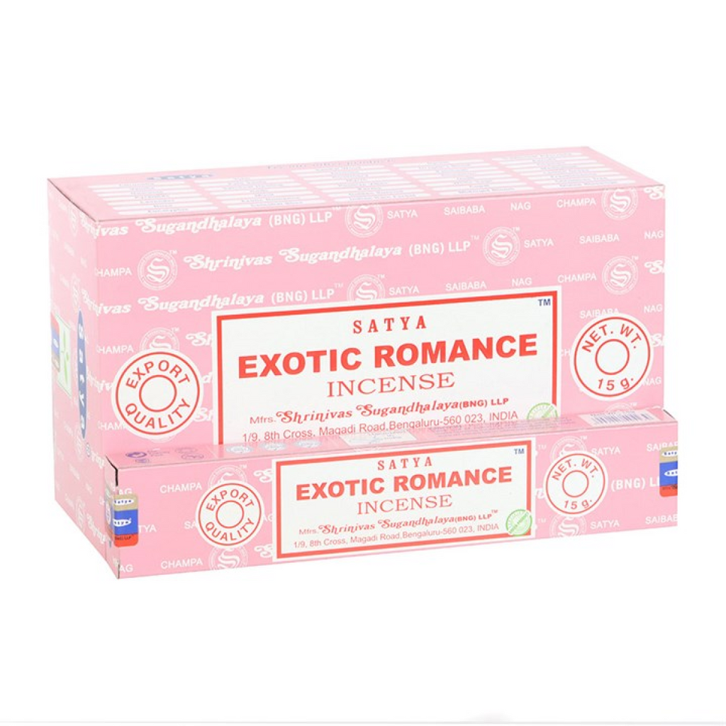 Set of 12 Satya Exotic Romance Incense Sticks